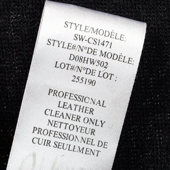 Helmut Lang Black Angora Leather-Trim Cozy Long Sleeve Top - Picture 11 of 11